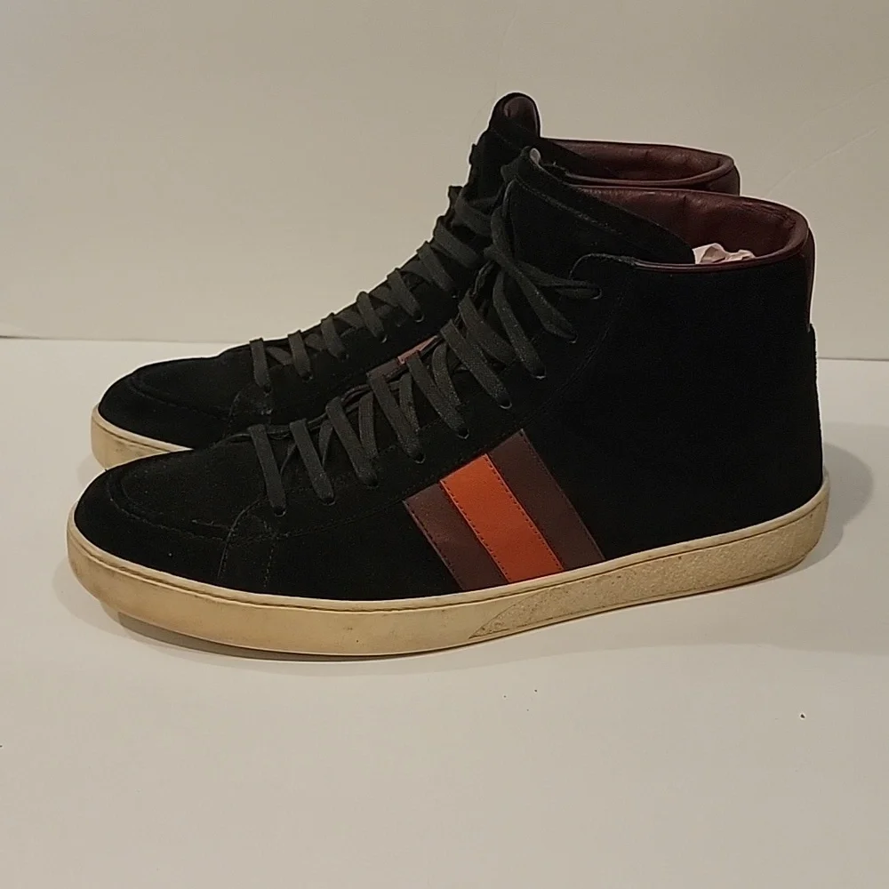 Gucci Authentic Suede High Top Web Coda UK 10 US 11 black suede red